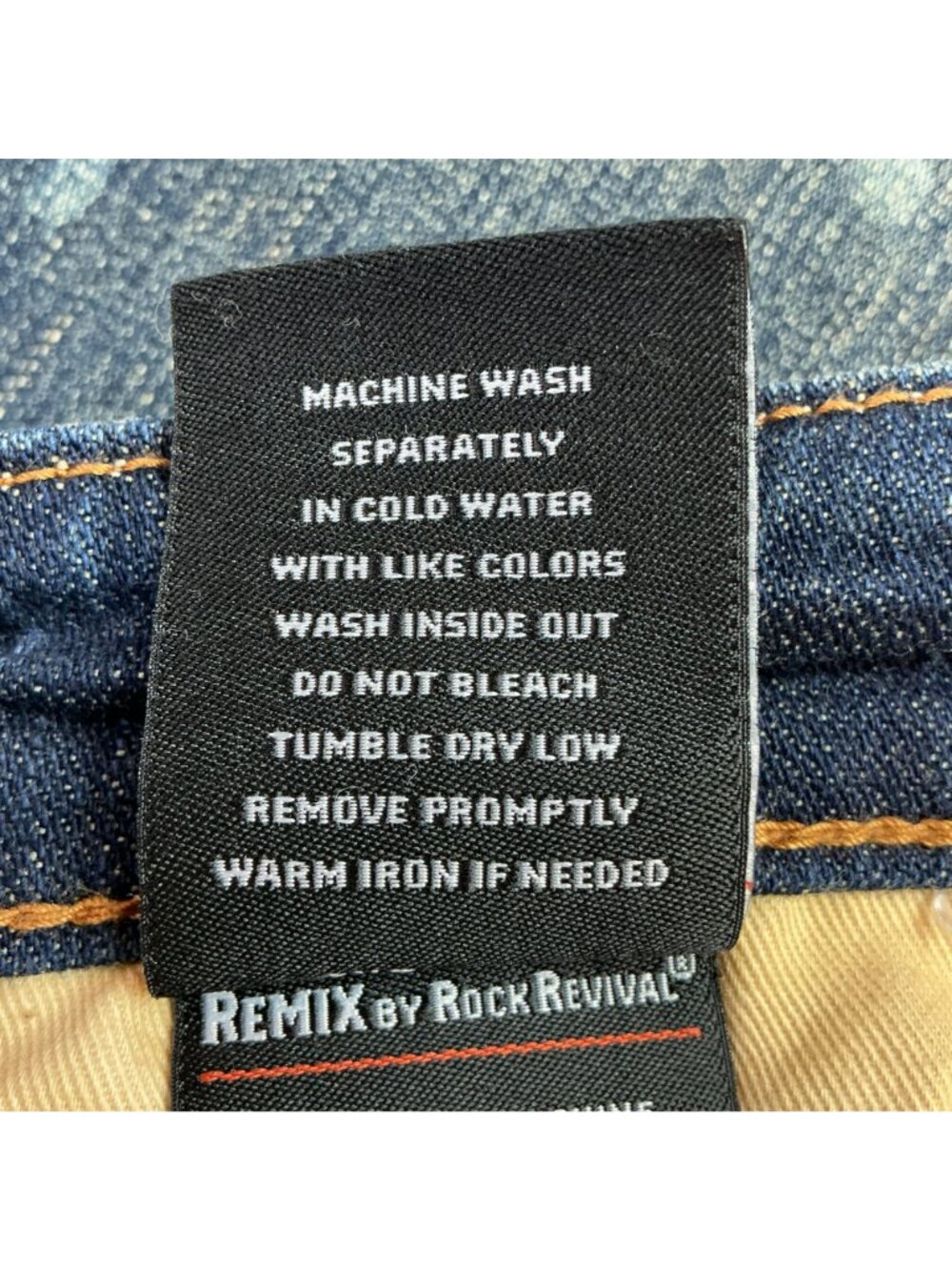 Remix By Rock Revival Slim Straight Distressed Vintage Blue Jeans Womens 30 - Picture 11 of 11